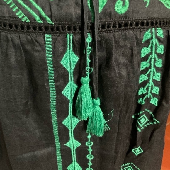 JOHNNY WAS Workshop Willow Petal Sleeve heavily embroidered Dress NWT - Picture 9 of 15